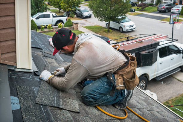 Professional Gutter Repair And Installation technician working in Pulaski, TN